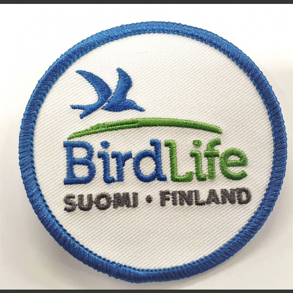 BirdLife hihamerkki (laadukas brodeerattu)