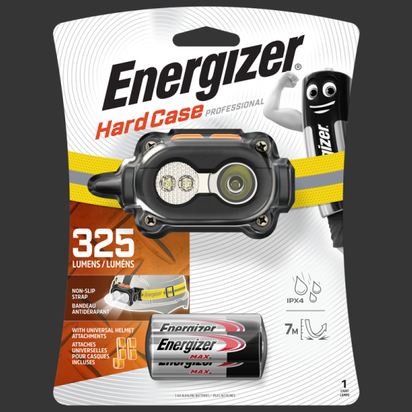 Energizer HardCase Headlight  W/Attachment 325 lumens otsalamppu