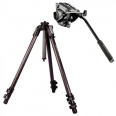 Manfrotto 055 BDCF Birding hiilikuitujalusta + MVH500AH videopää